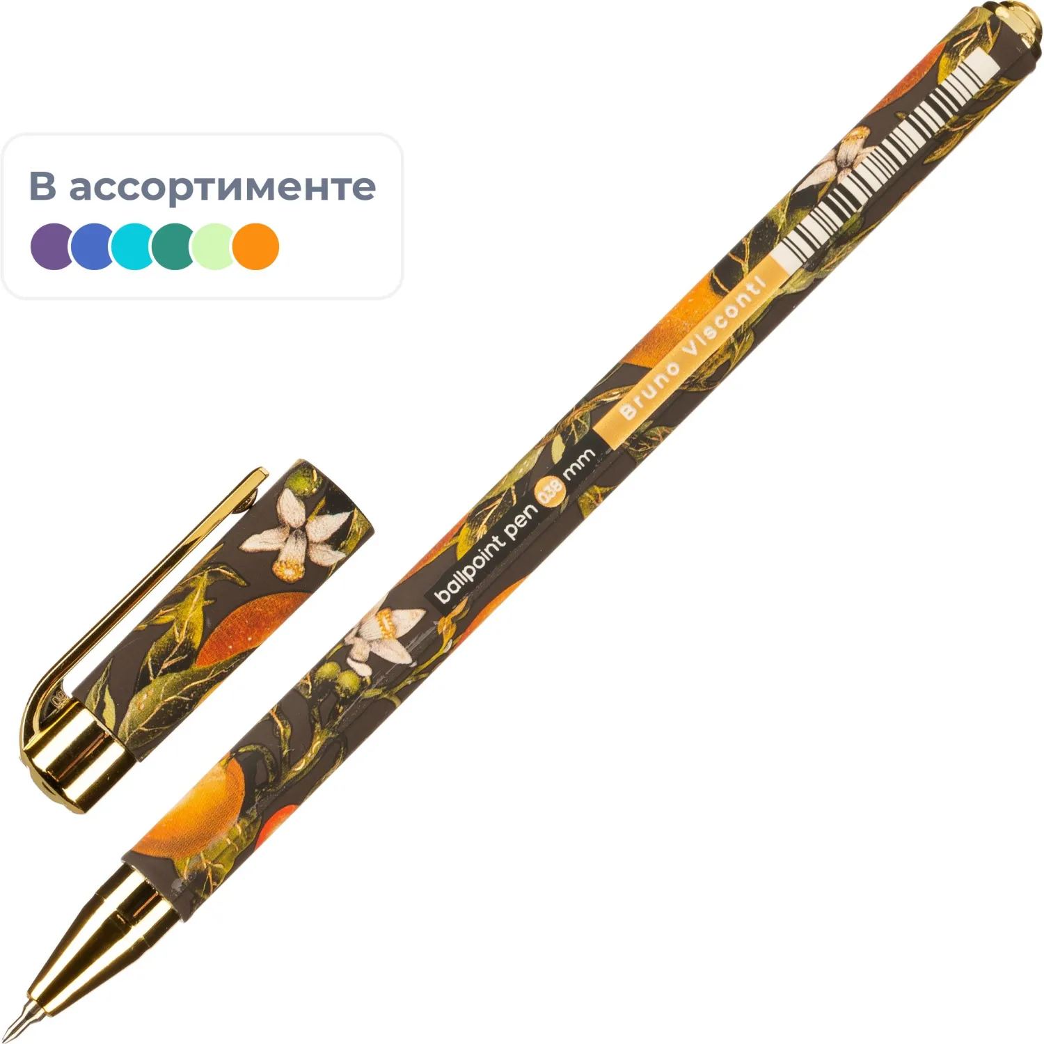 Ручка шариковая неавтомат. BV FLORA. PARADISE,синяя, 0.38мм,син, 20-0215/77 - фото 1