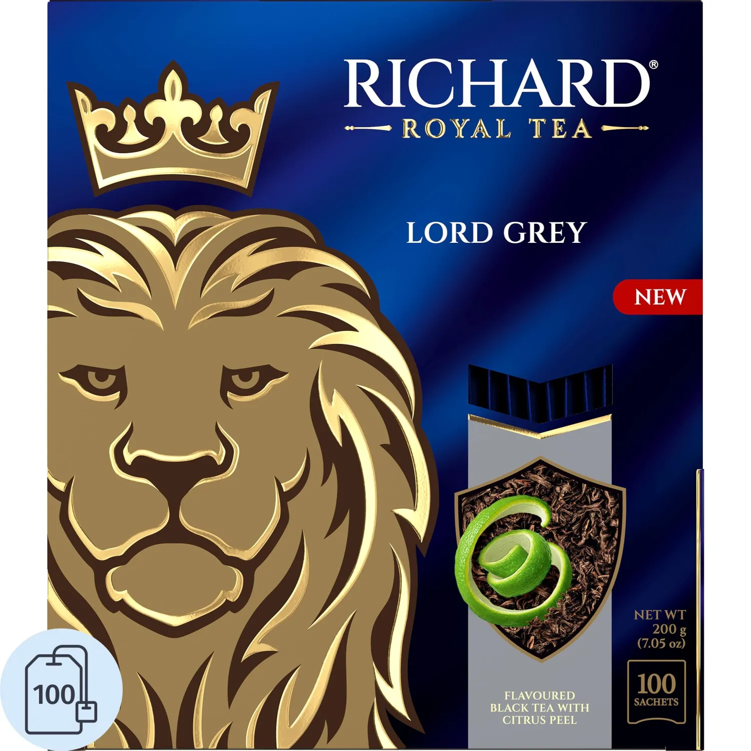 Чай Richard Lord Grey, черный, аромат, 100сашетx2г - фото 1