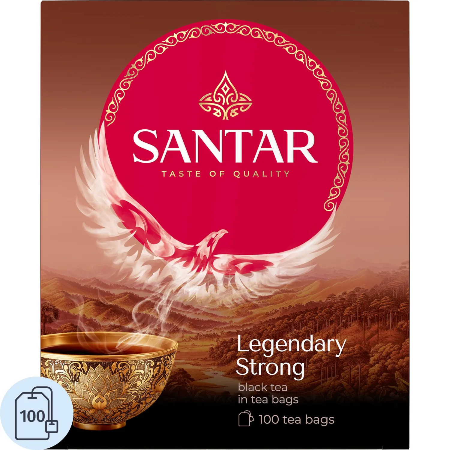 Чай SANTAR Legendary Strong, черный 100пакx2 - фото 1