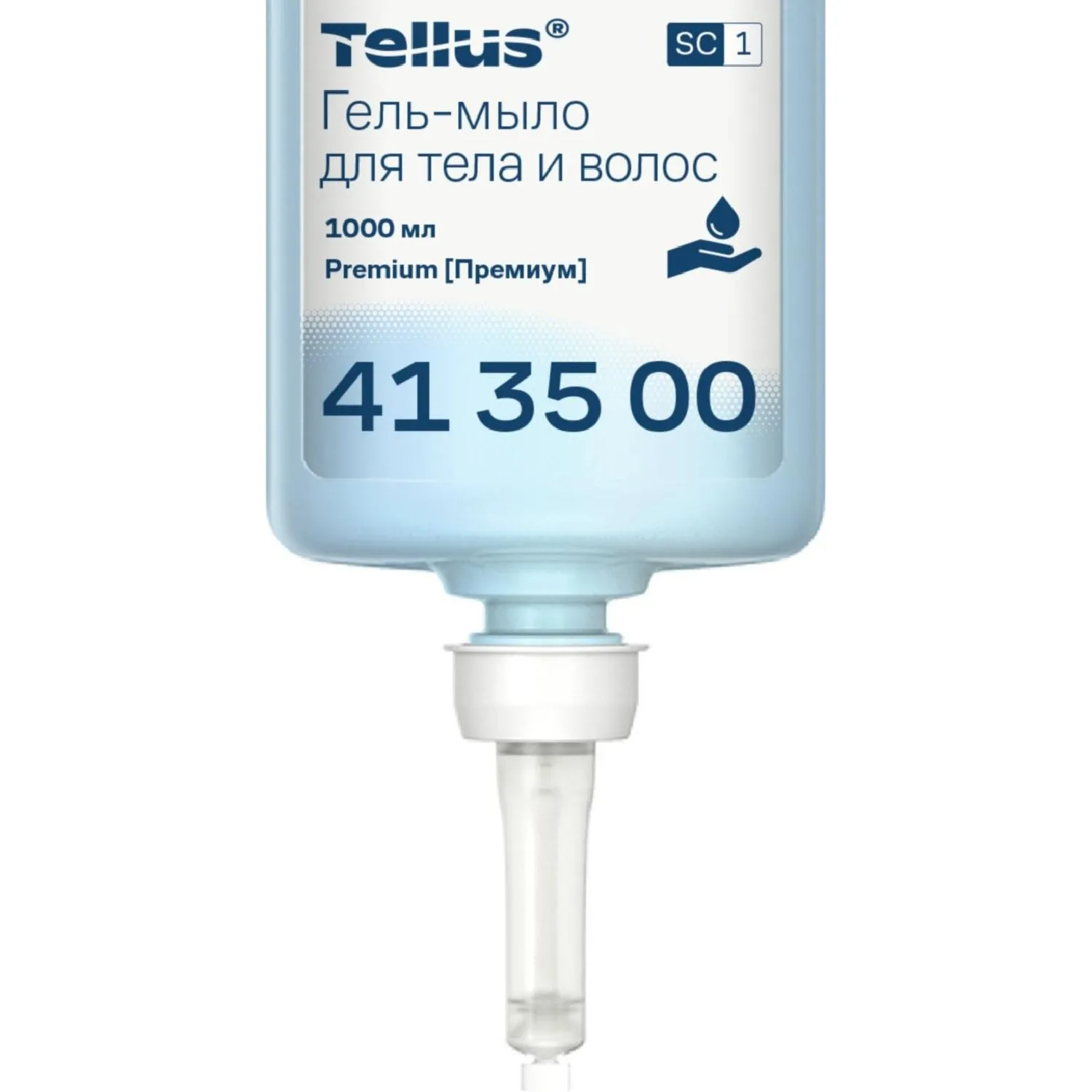 Картридж с жидким гель-мылом Tellus Premium SC1 д/тела и вол 1000мл _413500 - фото 2