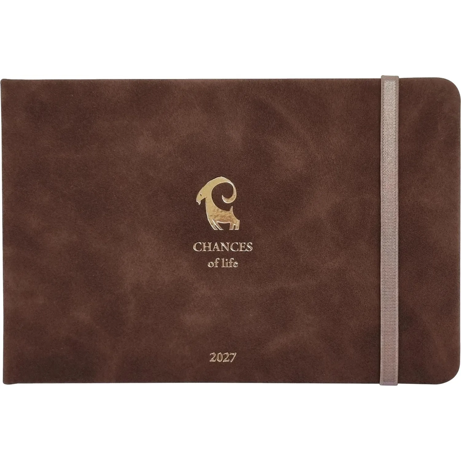Еженедельник датированный 2027 IF 160x105 64л тверд с рез Шанс I2052/brown - фото 1