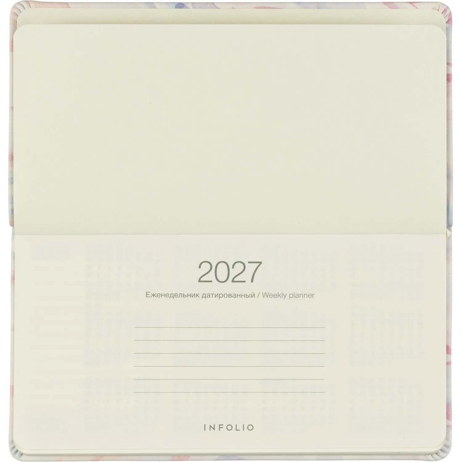 Еженедельник датированный 2027 IF 160x90мм 64л мягк Романтика I2089/purple - фото 5
