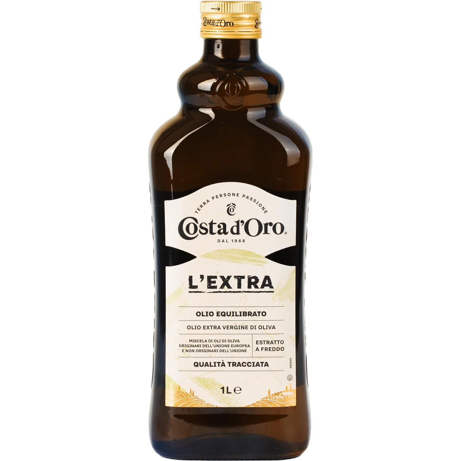 Масло Коста Доро Экстра оливковое нераф в/кач ст/бут, 1л - фото 1