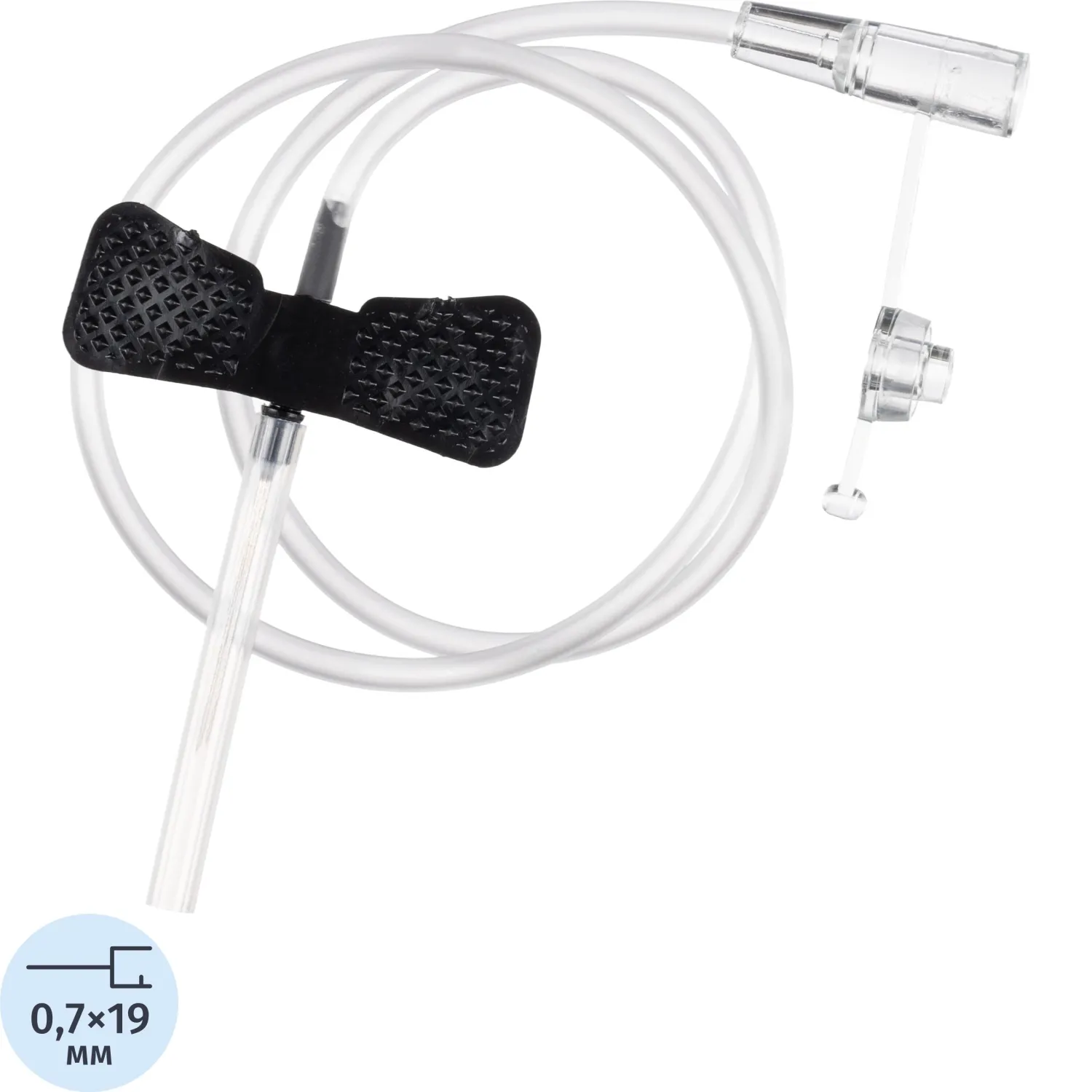Катетер-бабочка для вливания в малые вены  22G HD 100шт./уп - фото 1