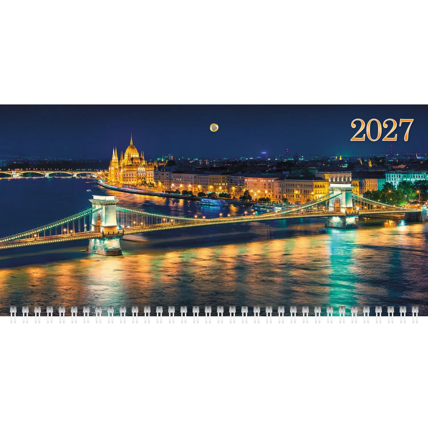 Календарь настенный 4-х блочный 2027 БИЗНЕС 297х755 Огни н/вод4Кв4гр3_36484 - фото 2