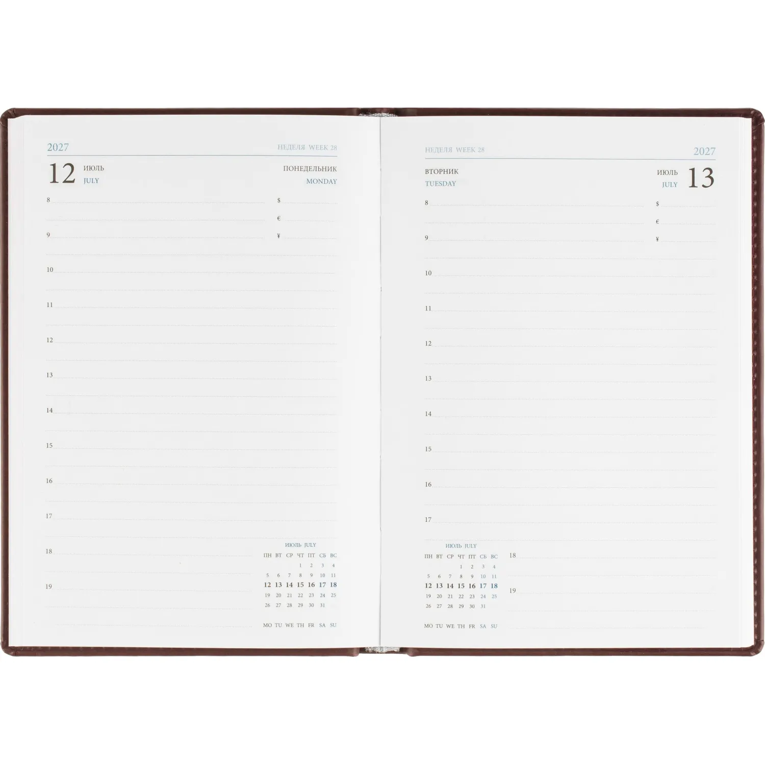 Ежедневник датированный 2027 Attache Вива А5 148х218мм 176л бордо - фото 6
