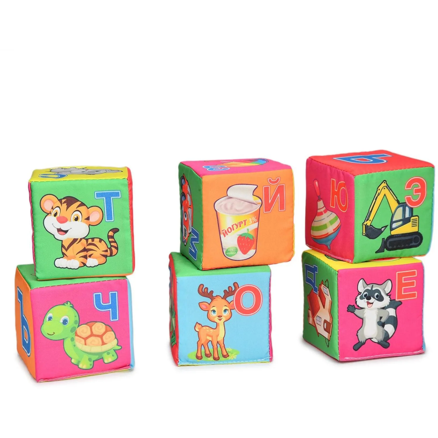 Игрушка Кубики Весёлая азбука 7x7 (6шт).Д-413-18 - фото 4