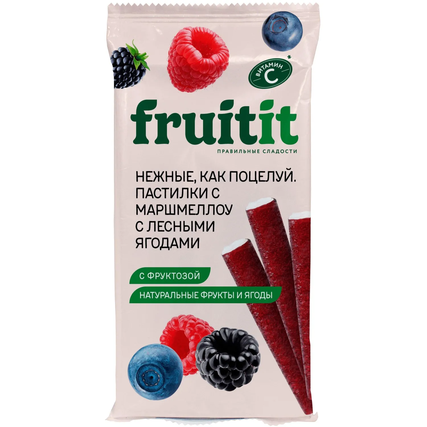 Пастила  FRUIT IT пастилки с маршмеллоу лесные ягоды 3+, 55гх10шт/уп - фото 2