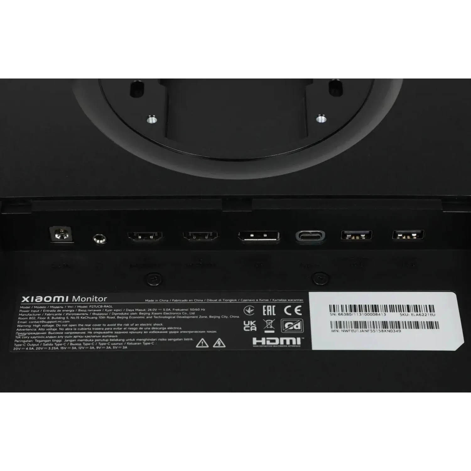 Монитор Xiaomi 4K Monitor A27Ui 2026 IPS/3840х2160/60Hz/HDMI/DP/USB-С(90W) - фото 9