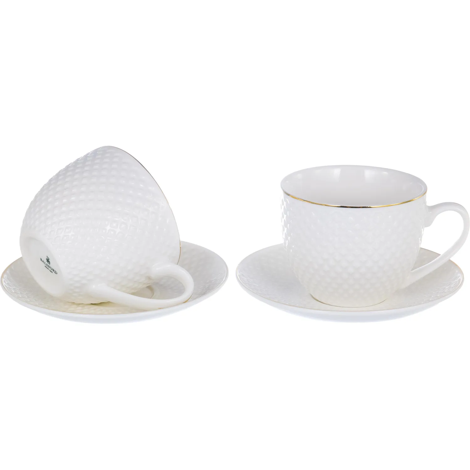 Набор чайный ГРАЦИЯ Дария 2чашки 220мл + 2блюдца, NEW BONE CHINA, 101-01018 - фото 1