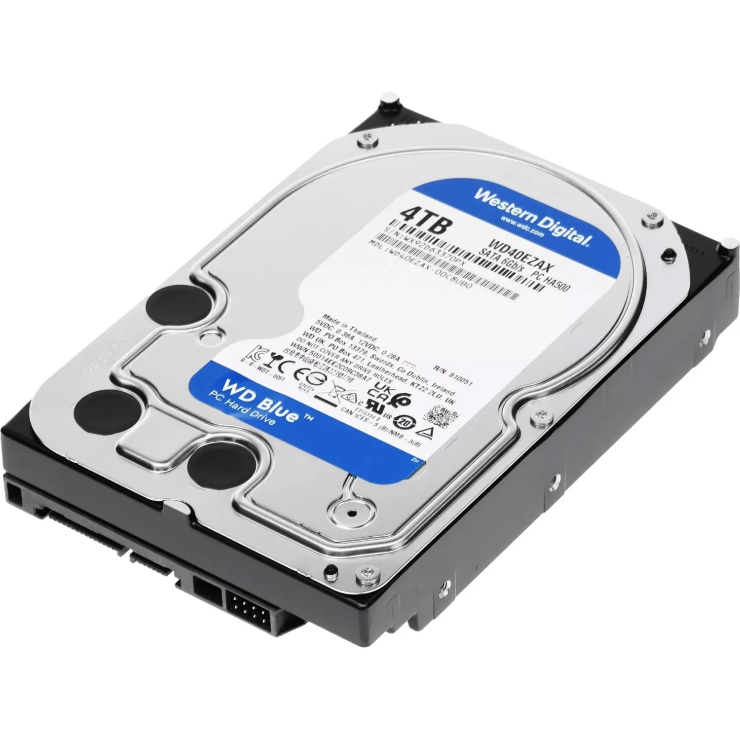 Жесткий диск WD blue 4TB 3,5, 5400 RPM, SATA, (WD40EZAX), 3l - фото 4