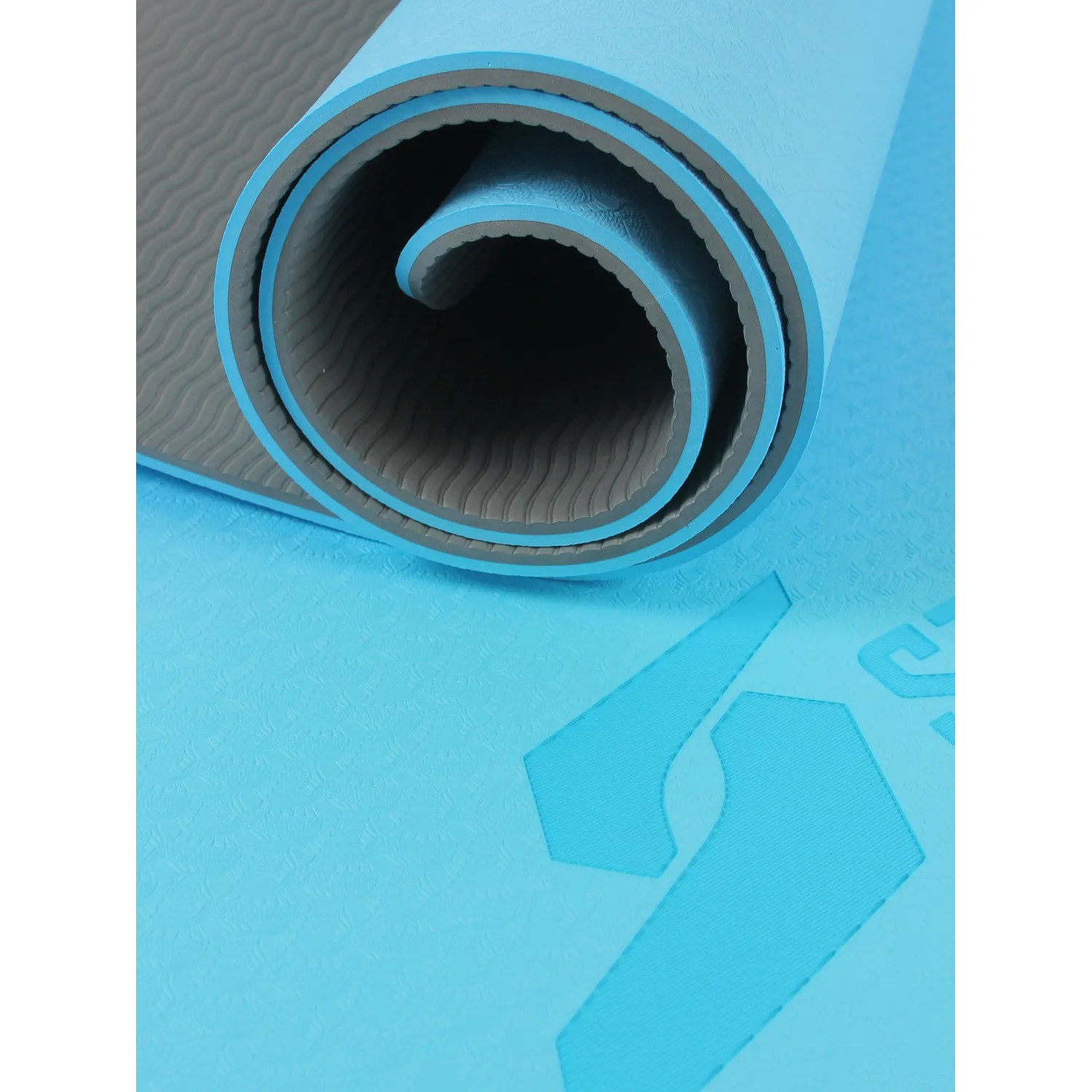 Коврик для фитнеса и йоги Start Up Blue/Gray р183х61х0,6см, 371126 - фото 3
