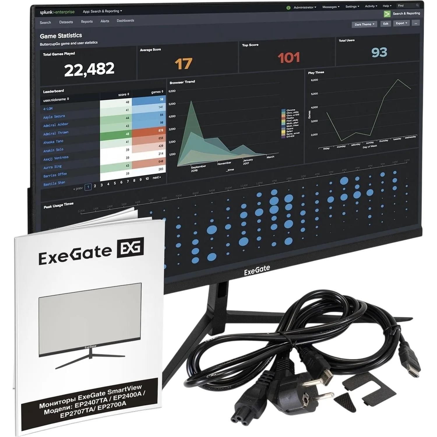 Монитор ExeGate 27 EP2700A IPS 1920x1080 75Hz 5ms D-Sub HDMI(EX295530RUS) - фото 6