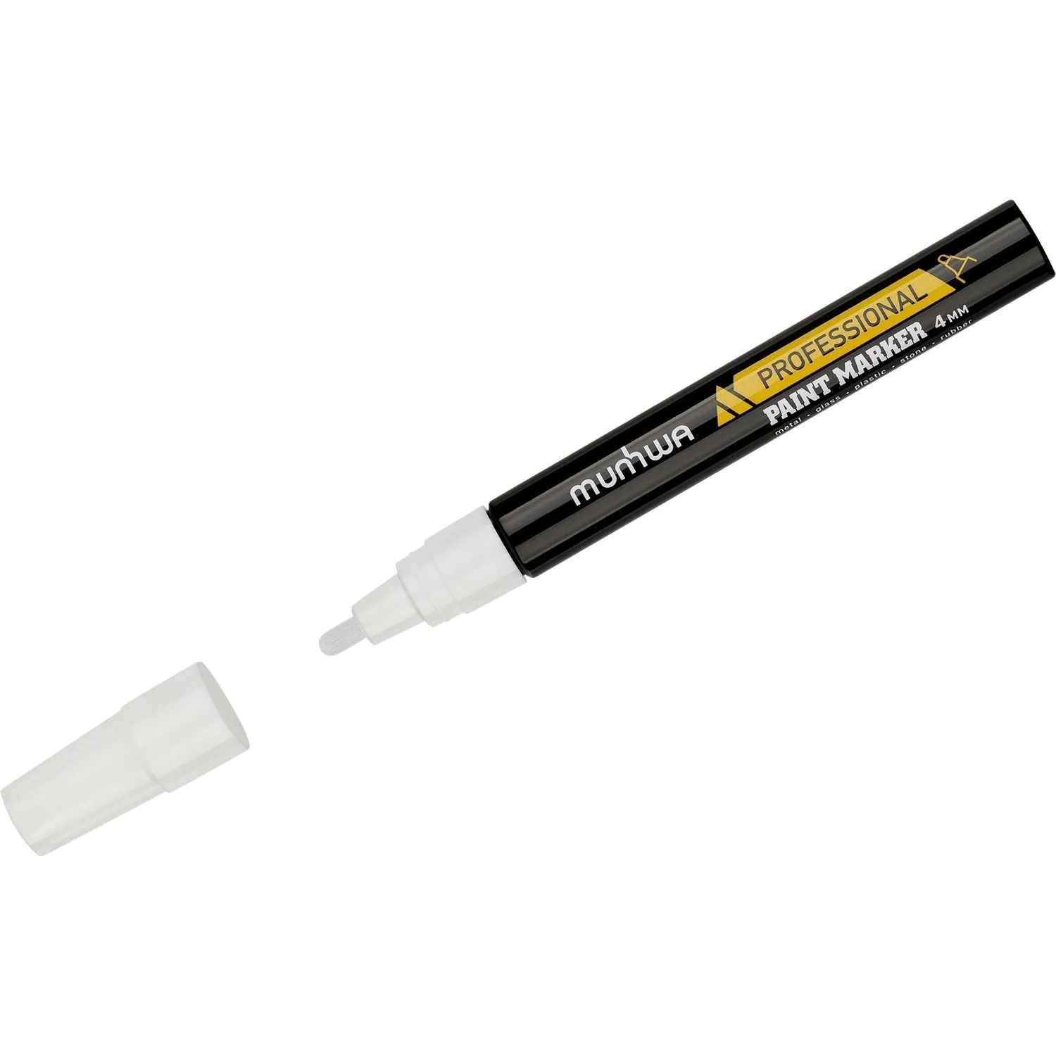 Маркер -краска MunHwa Professional Paint Marker белая, 4мм, нитро-основа - фото 1