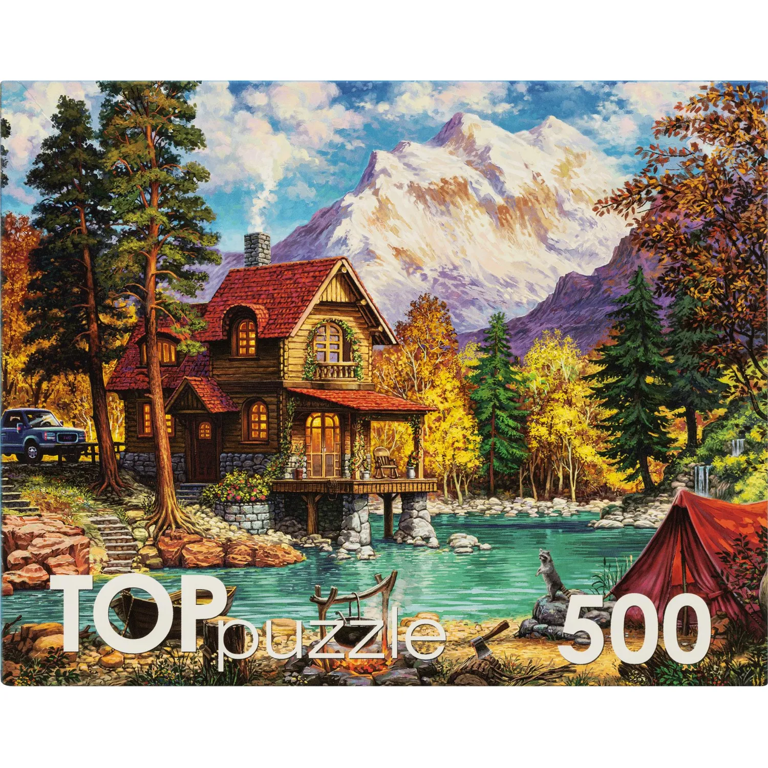 Пазл 500 элементов. ДОМИК У ОЗЕРА В ГОРАХ,ХТП500-6819 - фото 2
