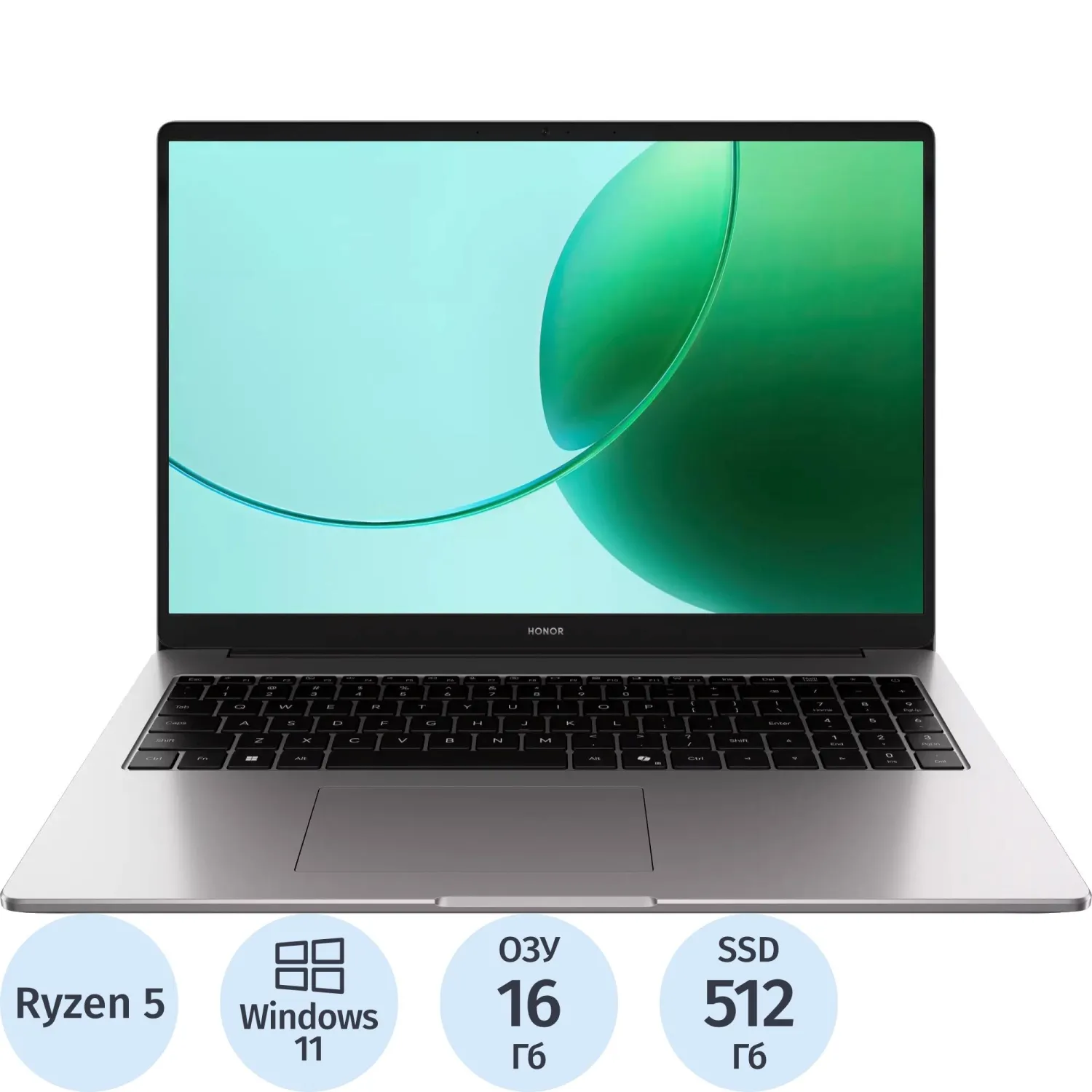 Ноутбук Honor X16 2025 GOH-X(5301APLL)R5-6600H/16Gb/512Gb SSD/16/W11H - фото 1