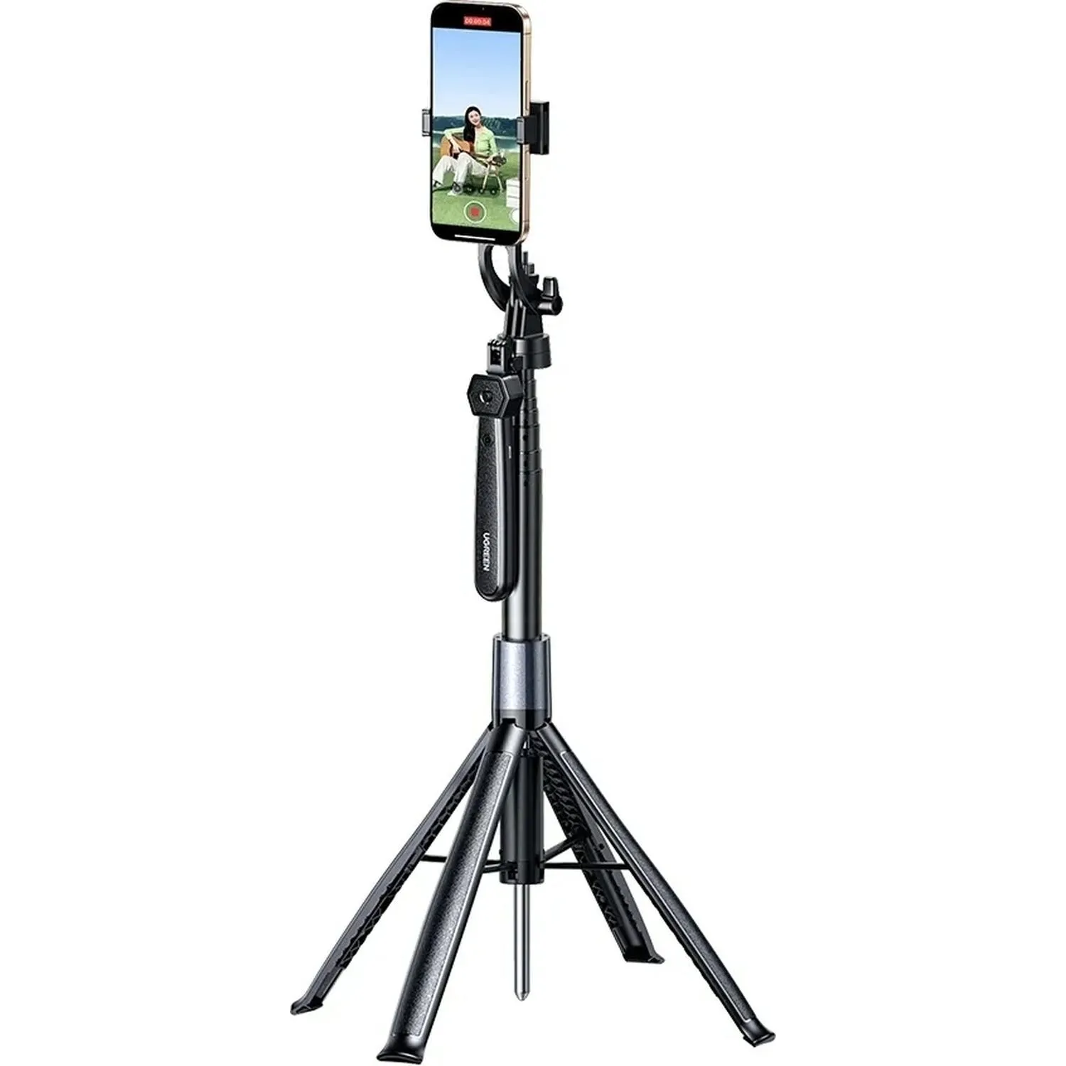 Штатив с четырьмя опорами UGREEN LP849 (45301) 4-Leg BT Selfie Stick черный - фото 2