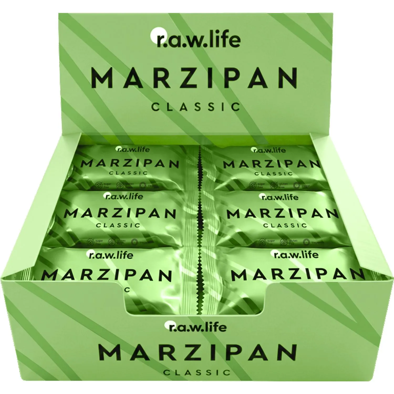 Батончик R.A.W.life ореховый  Классический марципан, 19гx18шт/уп - фото 3