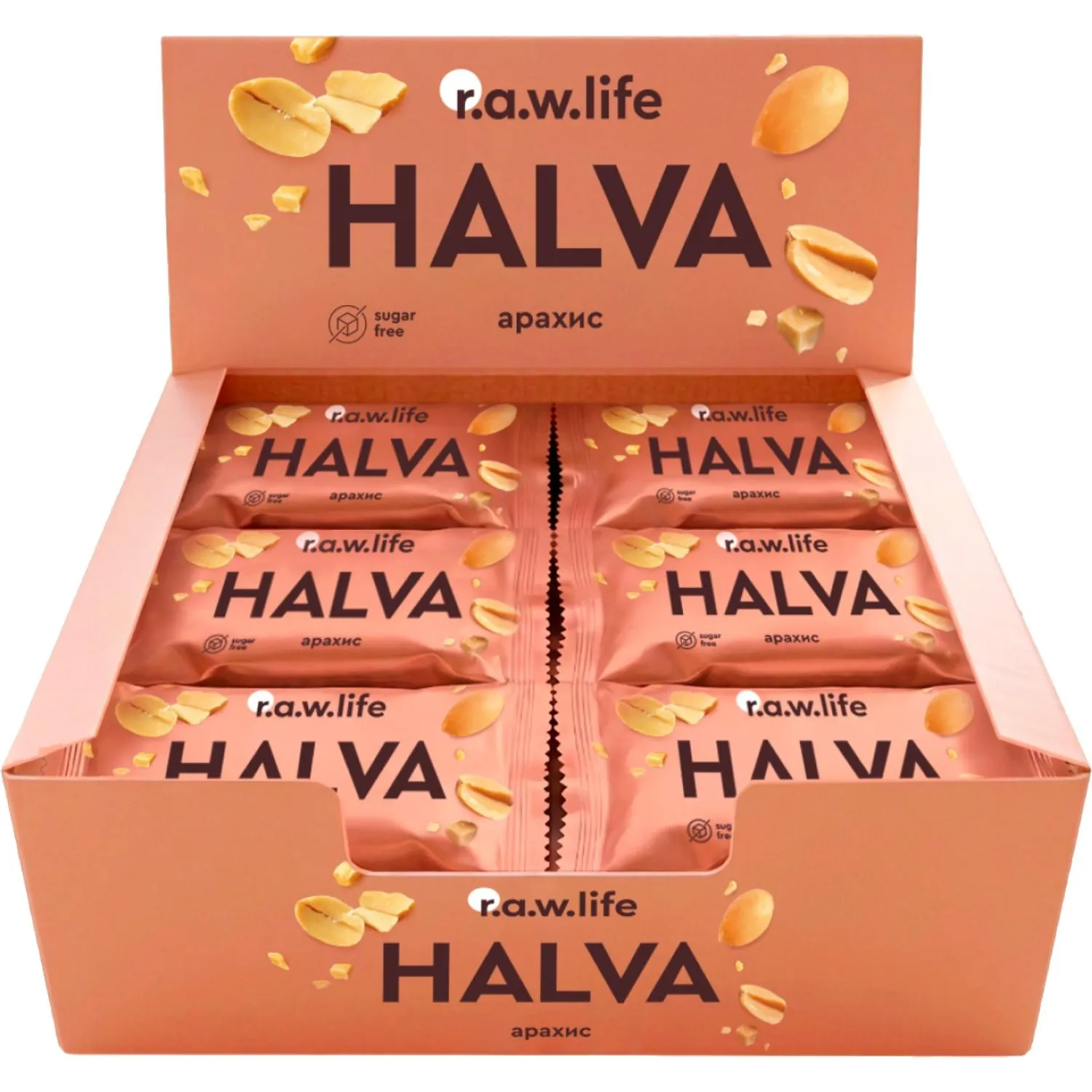 Батончик протеиновый R.A.W.life HALVA арахисовая халва, 16гx18шт/уп - фото 3