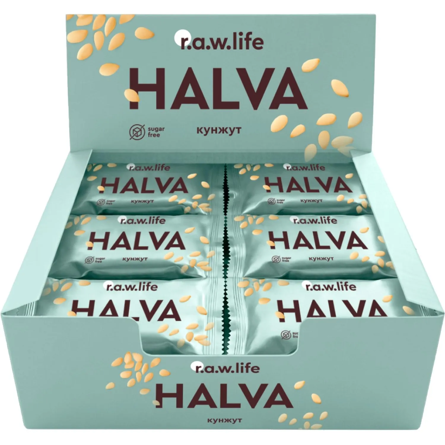 Батончик протеиновый R.A.W.life HALVA кунжутная халва, 16гx18шт/уп - фото 3