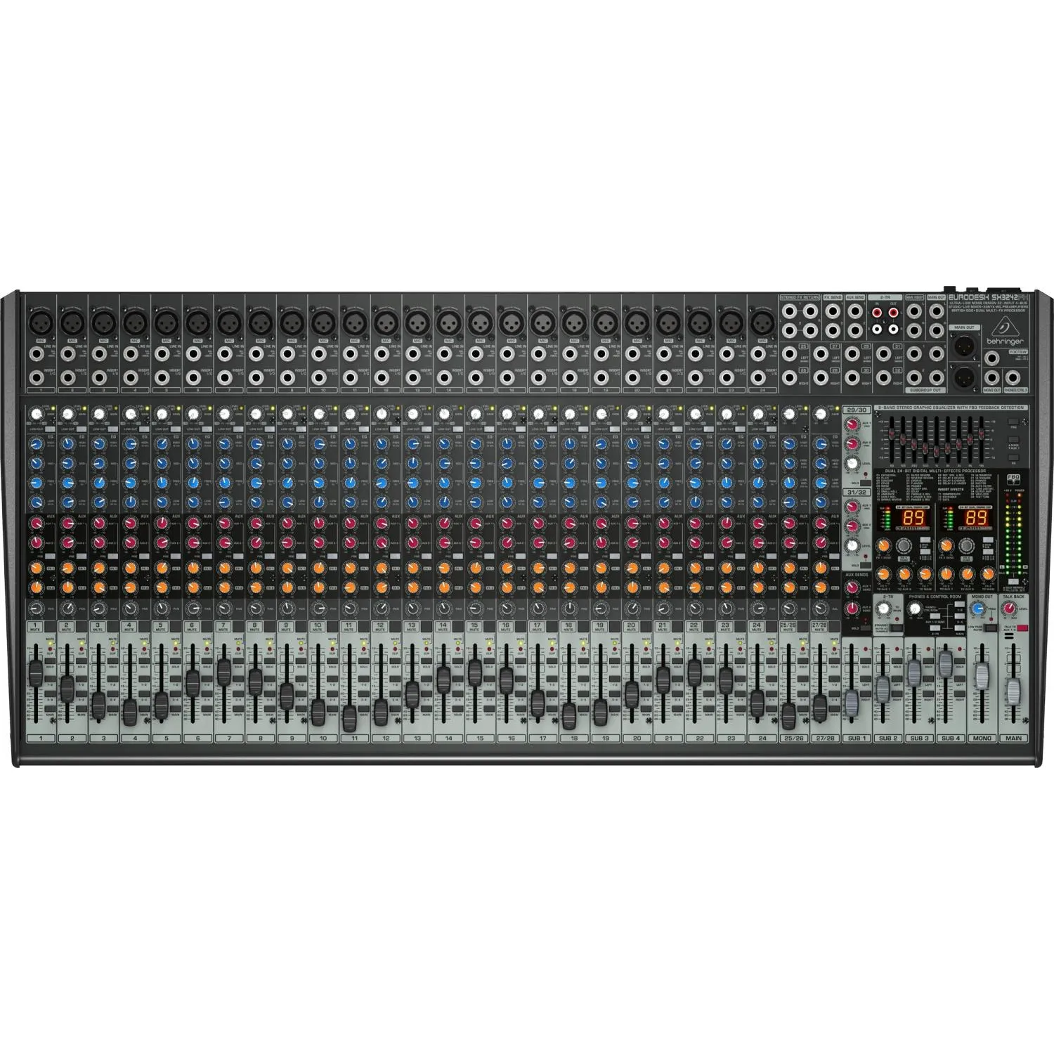 Микшерный пульт Behringer SX3242FX, 32 канала, 24 мик. +4 лин.cтерео +2 AUX - фото 1