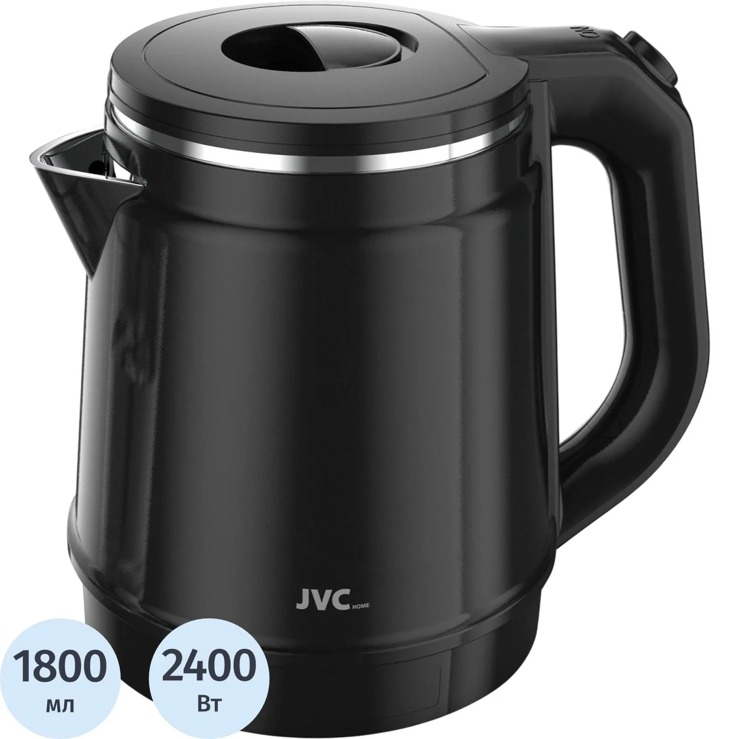 Чайник JVC JK-KE1810 black, 2400 Вт. Объем: 1.8 л - фото 1