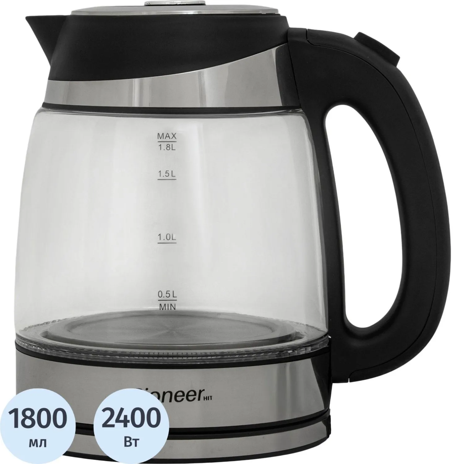 Чайник Pioneer KE800G, 2400 Вт. Объем: 1.8 л - фото 1
