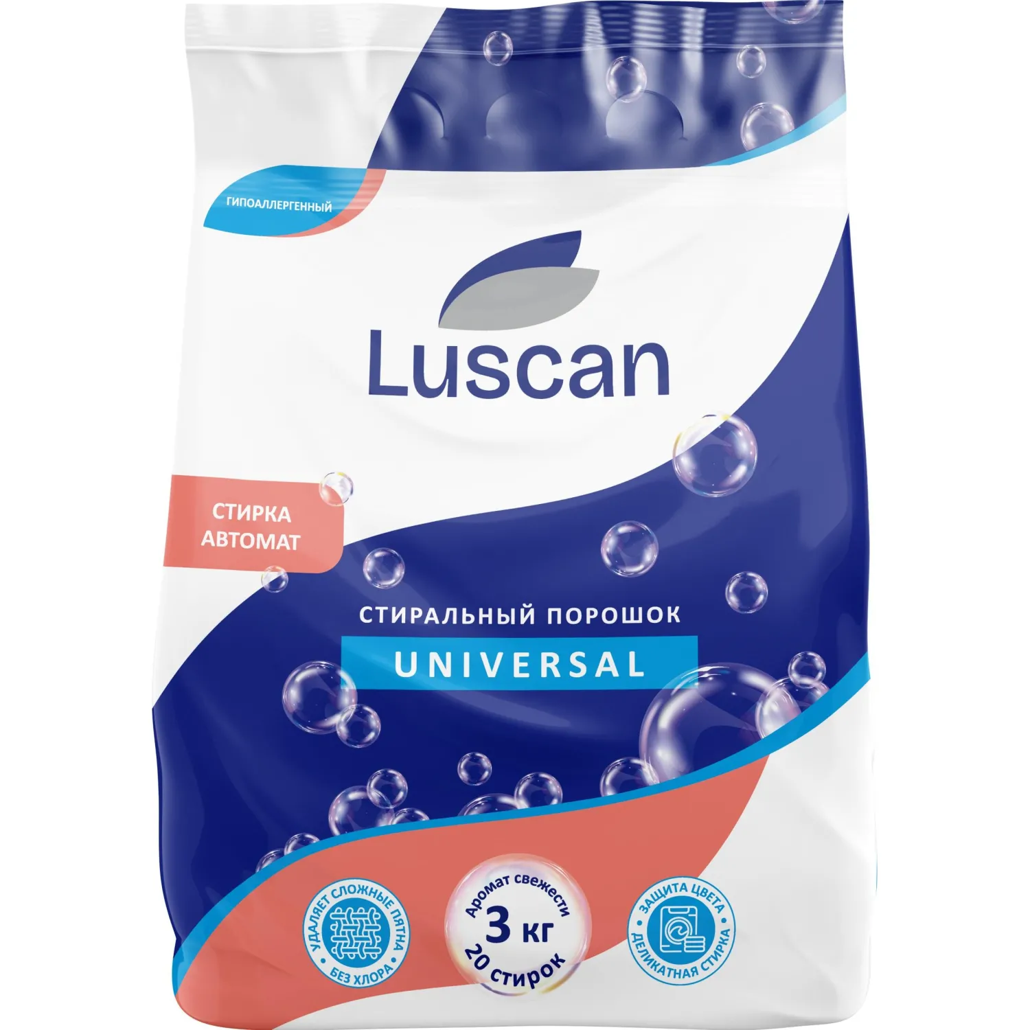 Порошок стиральный Luscan автомат универсал 3000г_СПБКЗ - фото 1