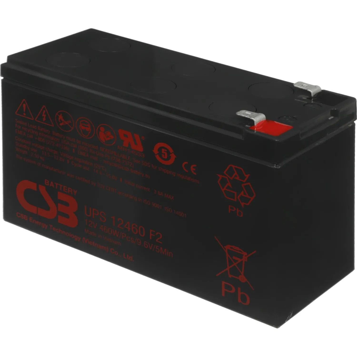 Батарея для ИБП CSB UPS12460 F2 12В 9А.ч - фото 1