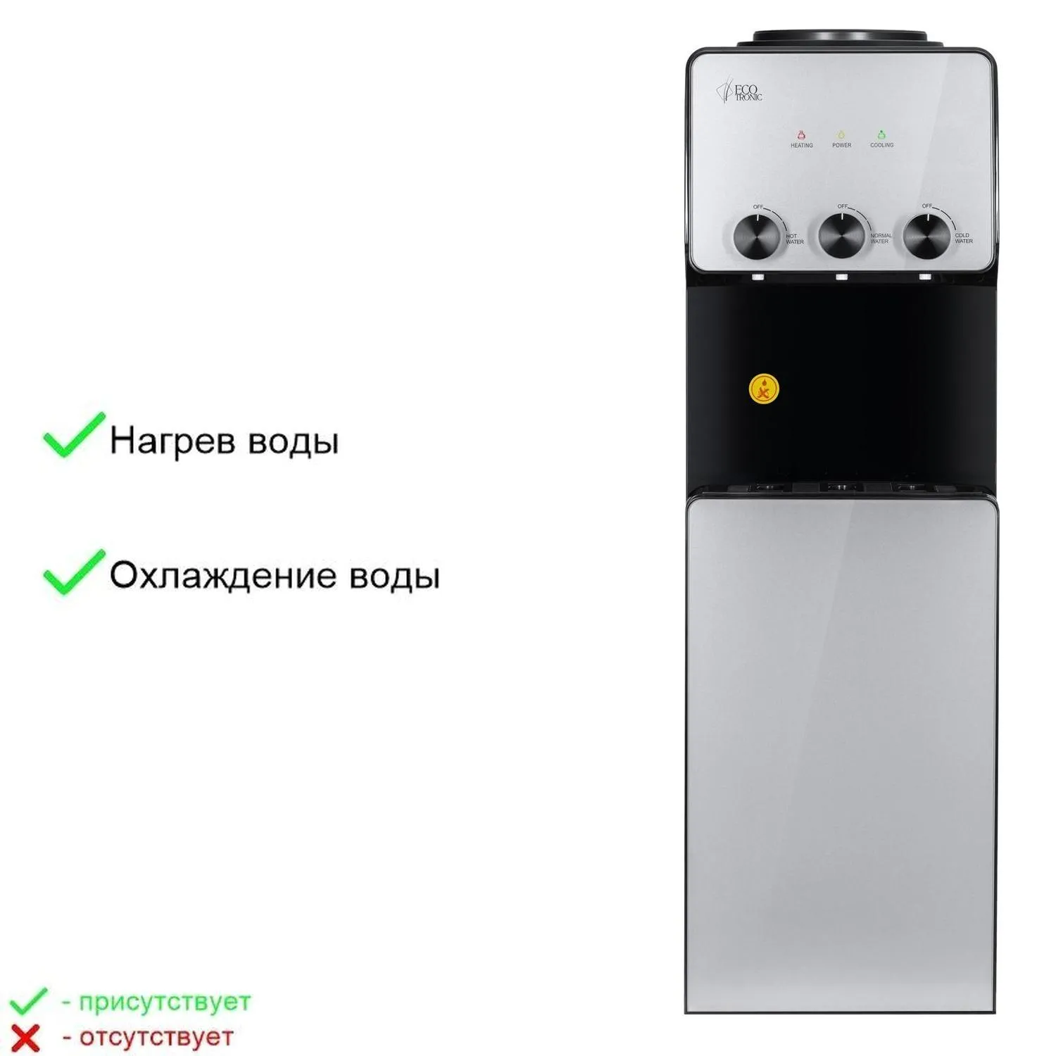 Кулер Ecotronic K26-LCE black-silver  - фото 5