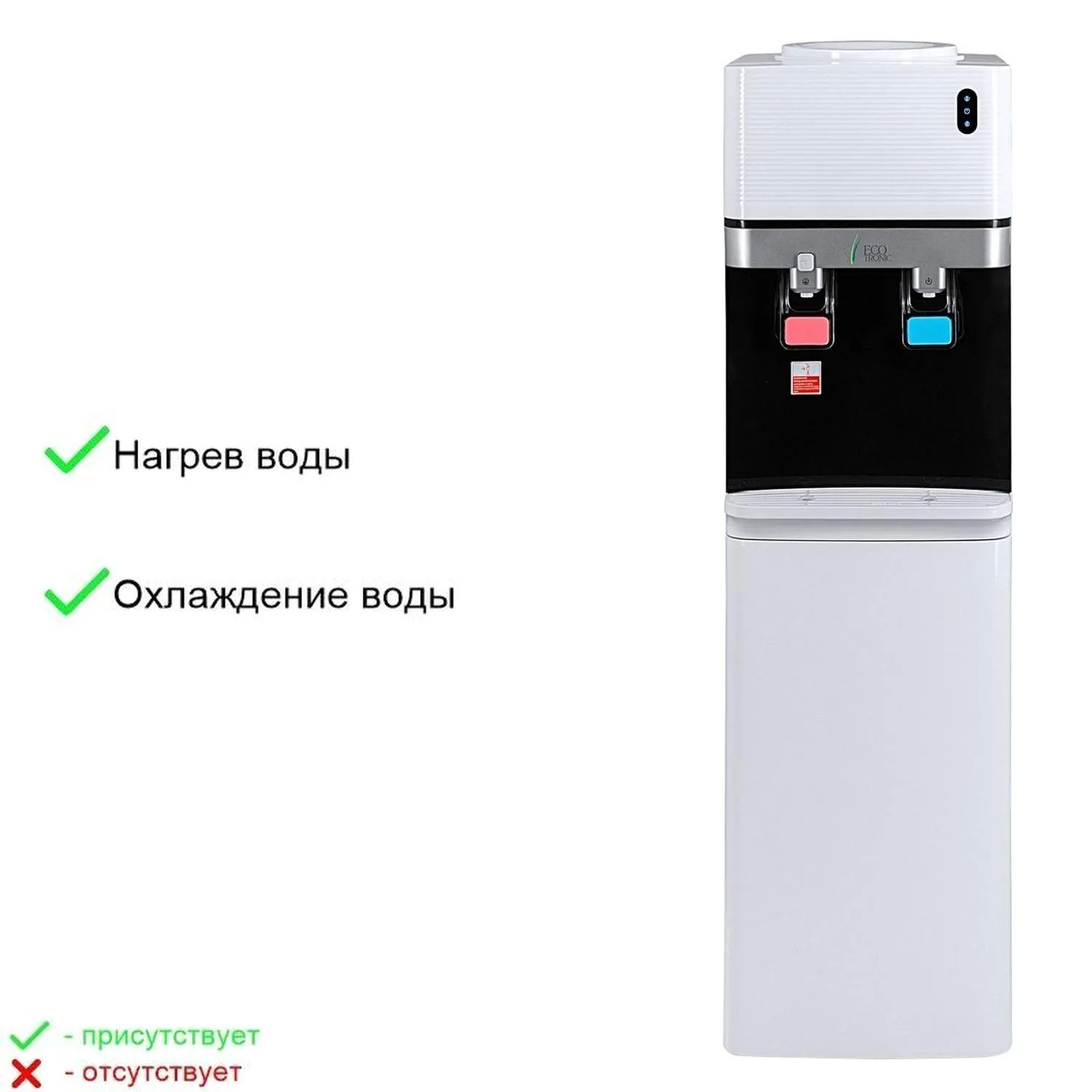 Кулер Ecotronic M41-LCE white-black  - фото 5