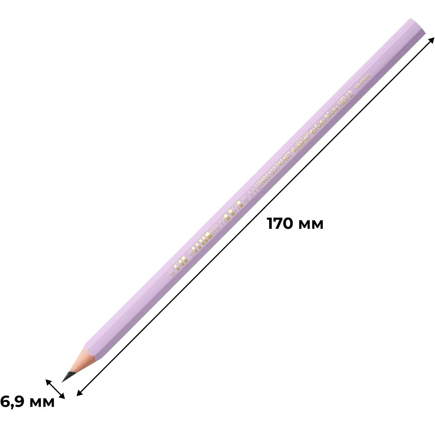 Карандаш Ч/Г BIC Evolution Pastel б/ластика, в асс, 518307 - фото 9