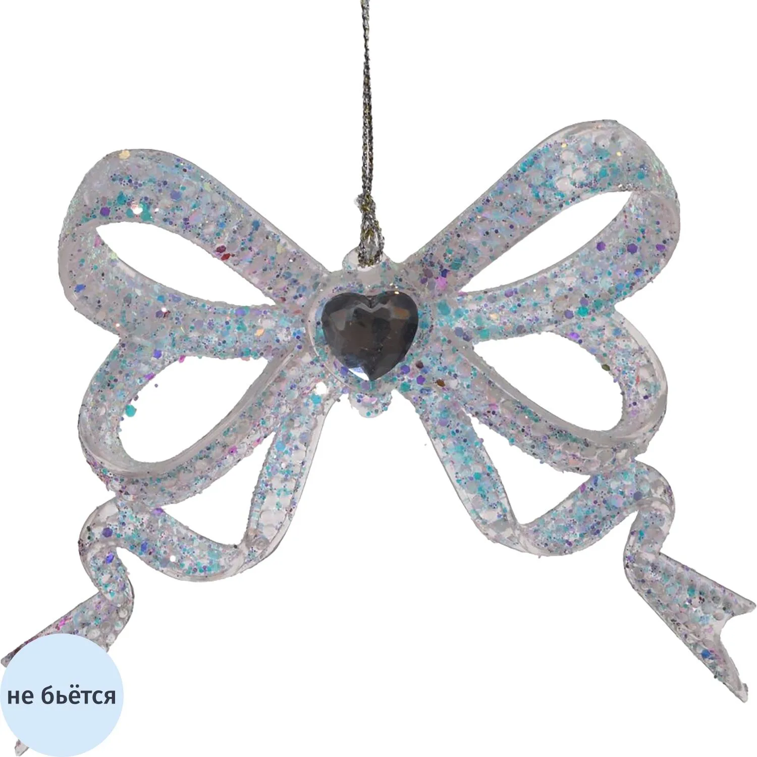 Игрушка новогодняя Бант, L11 W1,5 H9,5 см, 812518 - фото 1