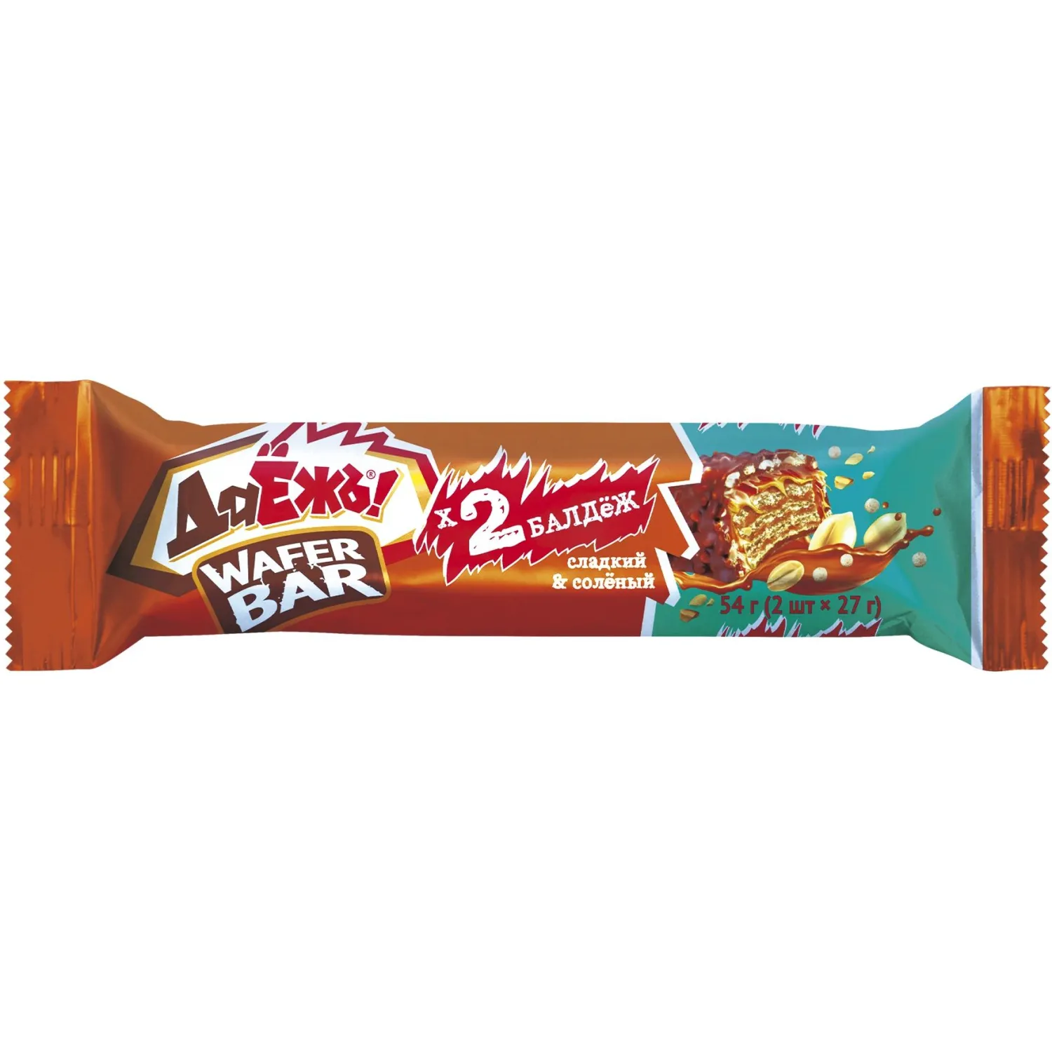 Шоколадный батончик ДаЁжъ WAFER BAR шоу-бокс,  54гx20шт/уп - фото 2