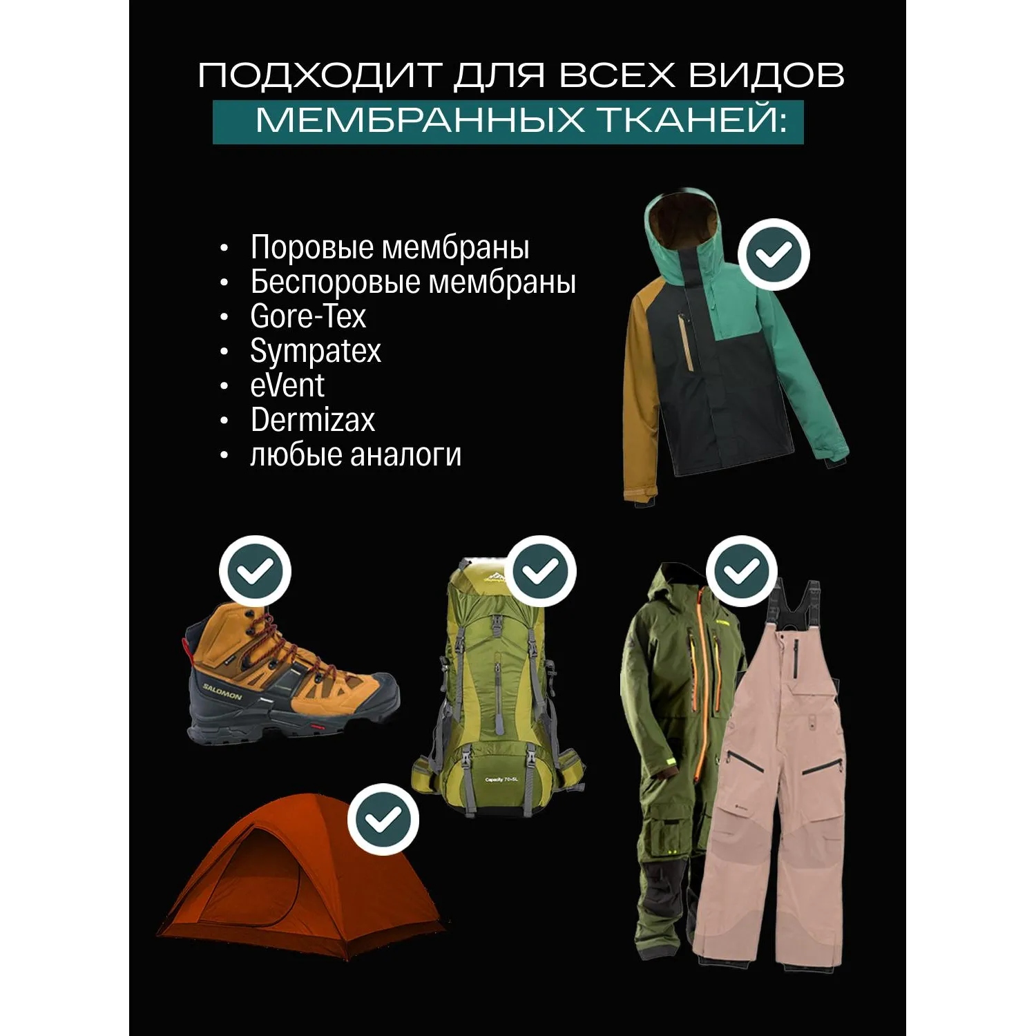 Пропитка водоотталкивающая для мембр. тканей SIBEARIAN (250мл), 1502 - фото 4
