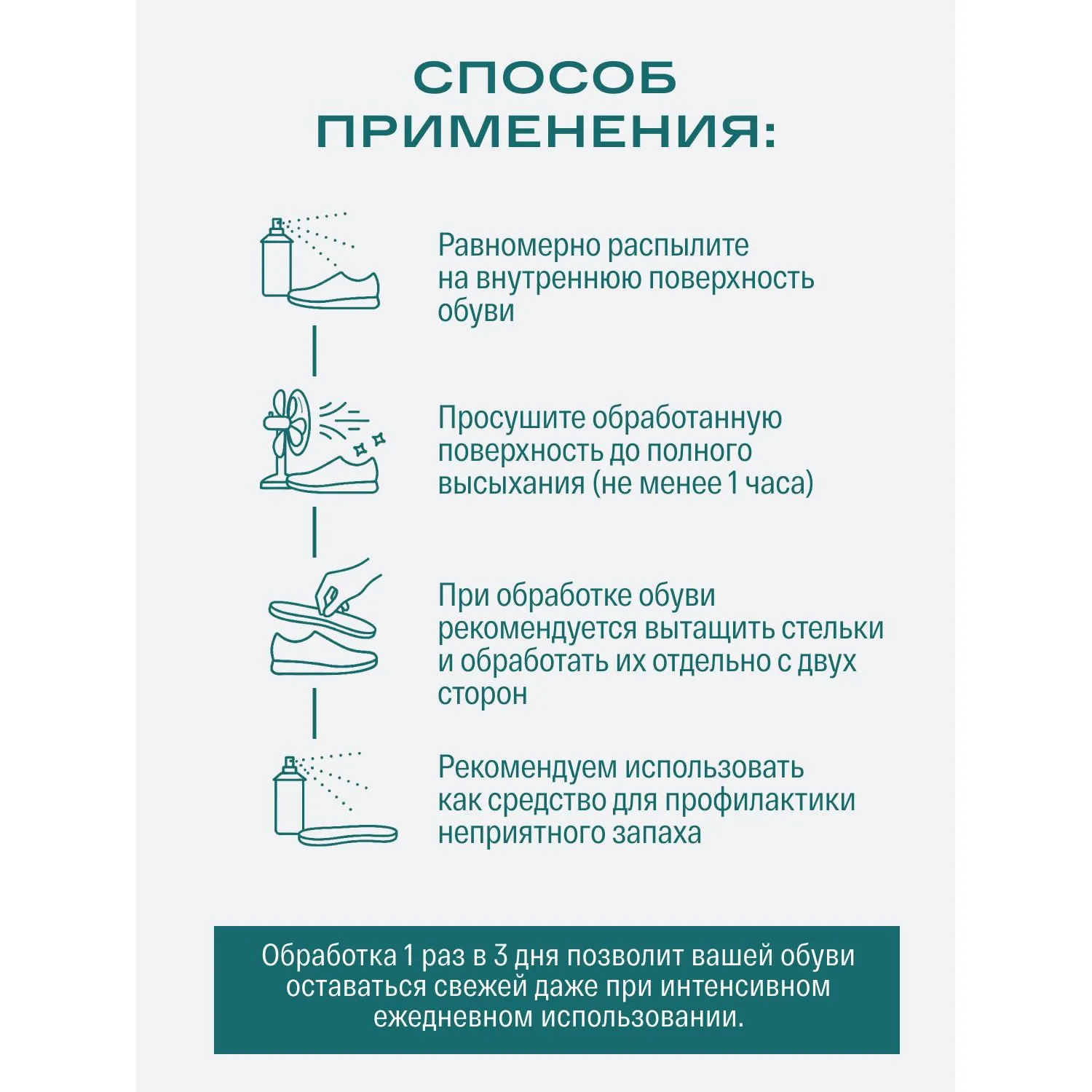 Дезодорант для обуви с ароматом лайма SIBEARIAN Daily Lime (150 мл), 8013 - фото 5