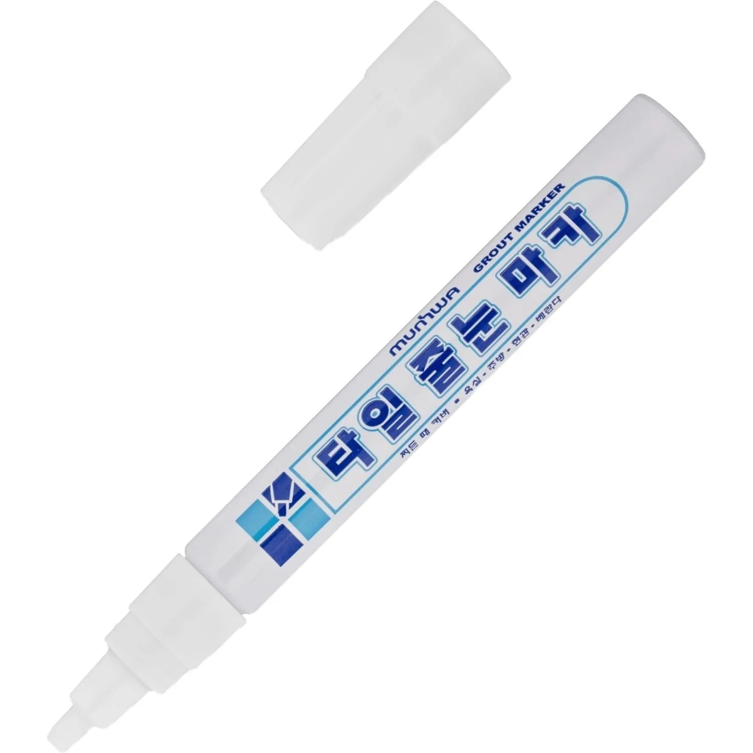 Маркер для плиточных швов MunHwaGrout Marker,2мм+2запас.нак.,бел.,GMPP-05 - фото 1