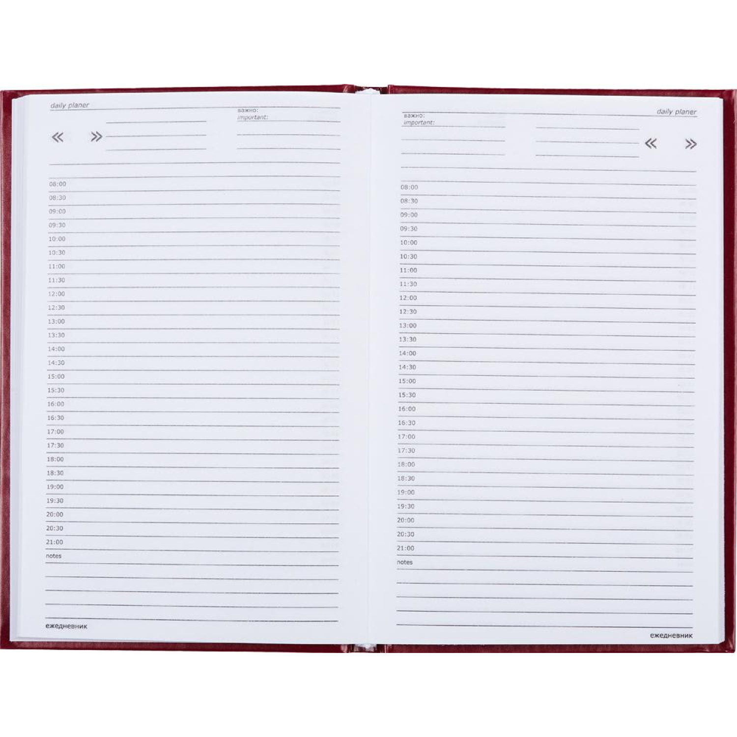 Ежедневник недатированный Attache Economy,бордо,А5,бумвинил,128х200мм,128л - фото 3