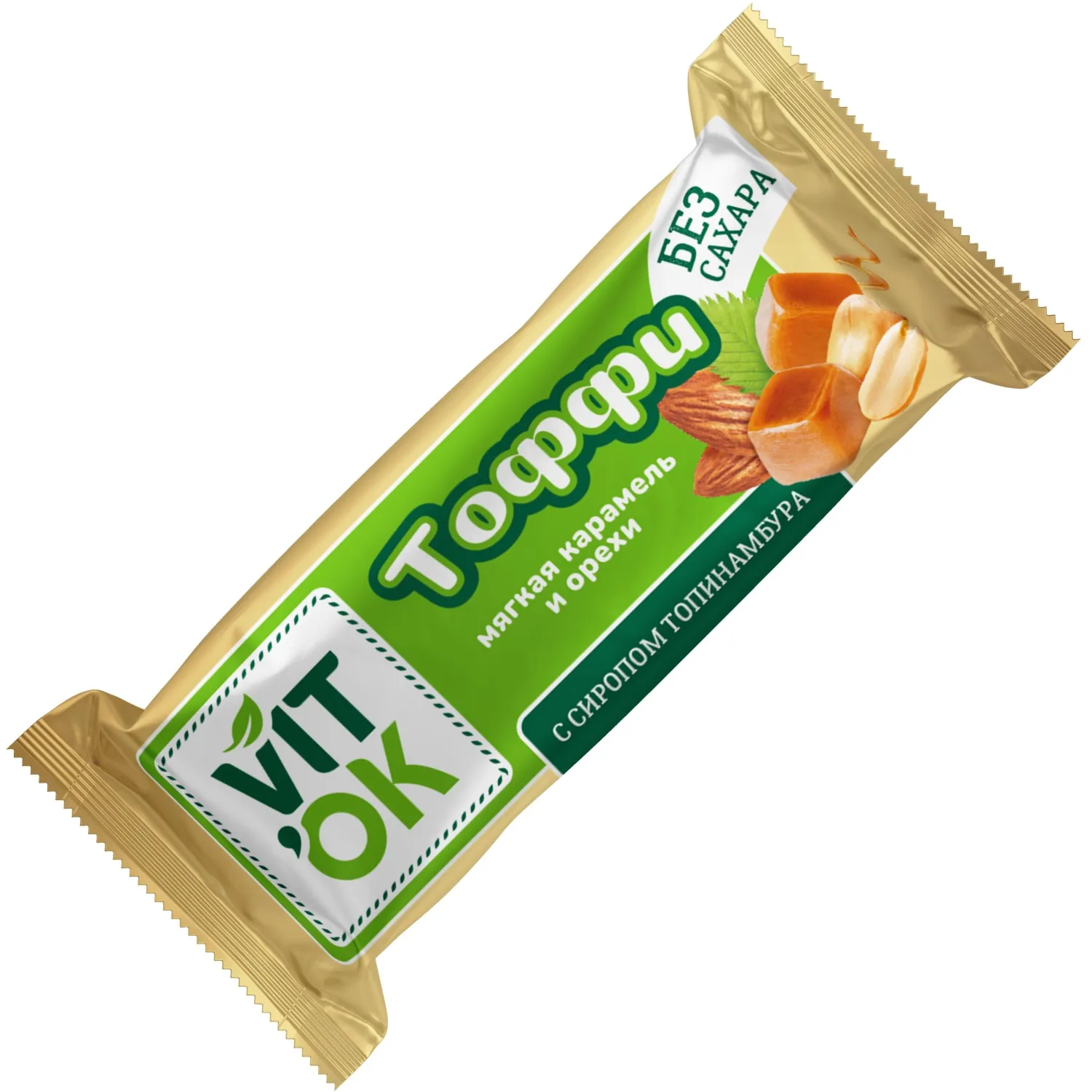 Конфеты VITok неглазированные Мягкая карамель и орехи Тоффи, 300г - фото 1