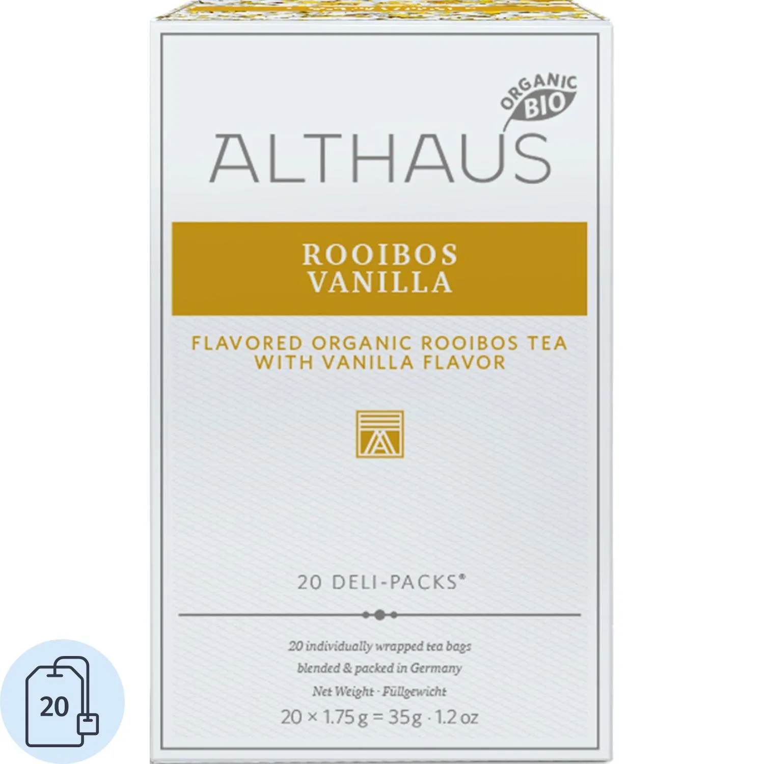 Чай  пакетированный травяной Althaus Rooibos Vanilla, 20 пакетиков - фото 1