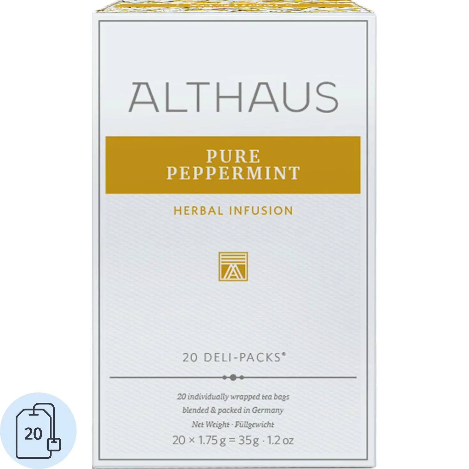 Чай пакетированный травяной Althaus Pure Peppermint, 20 пакетиков - фото 1
