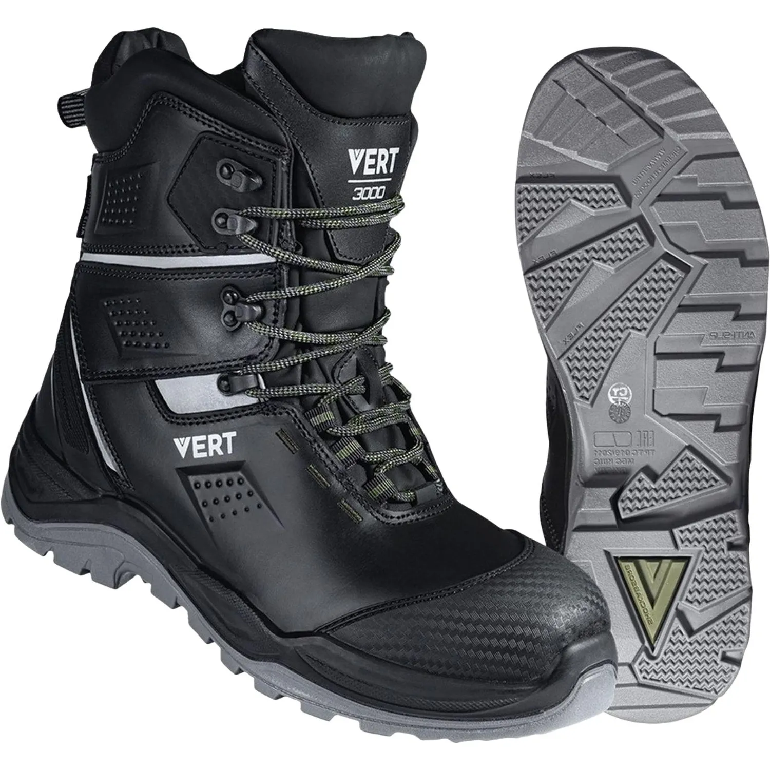 Ботинки VERT с высоким берцем с КП и КС, шерст. мех ПУ/ТПУ, р 44 - фото 1