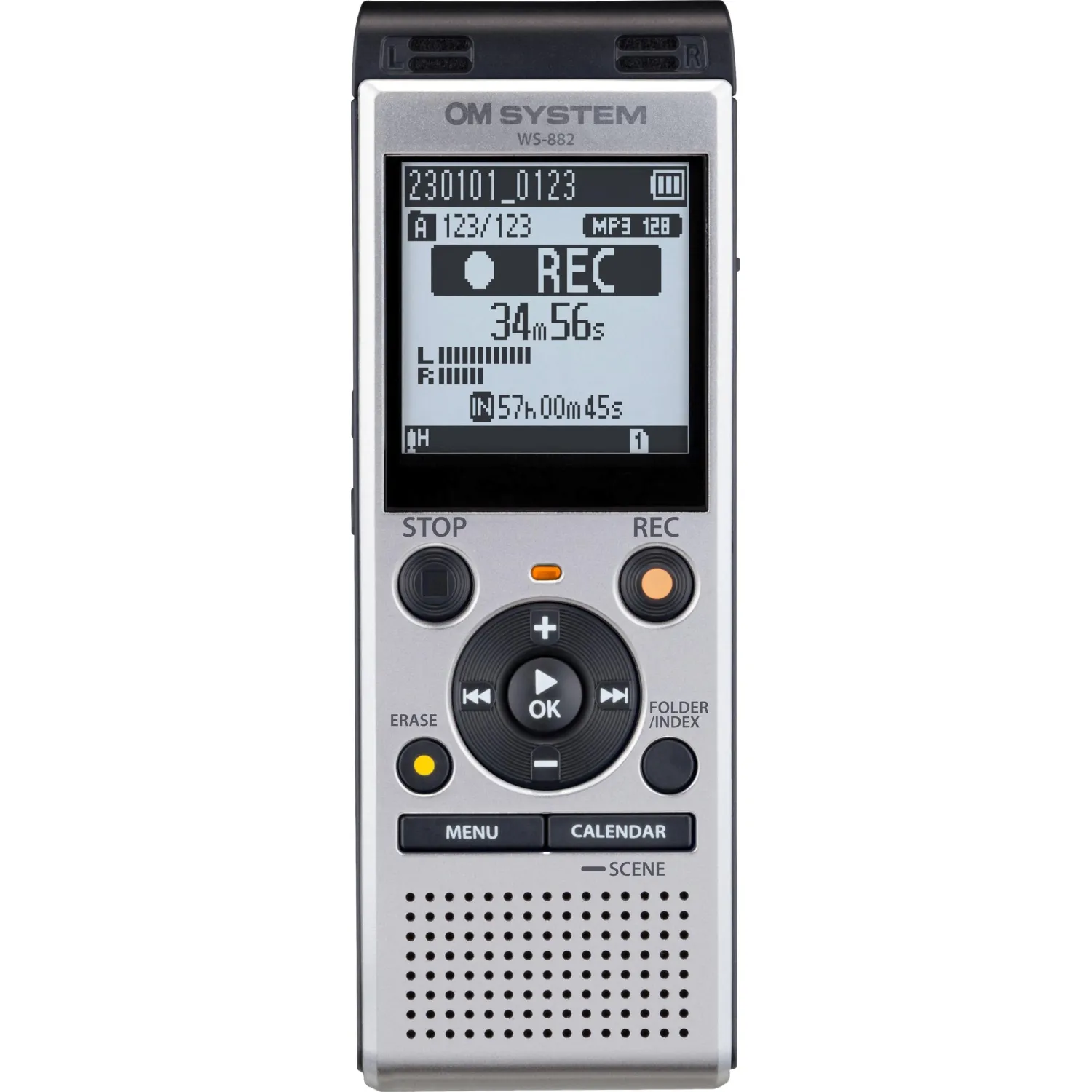 Диктофон цифровой Olympus WS-882, серебристый, 4GB, стерео - фото 1