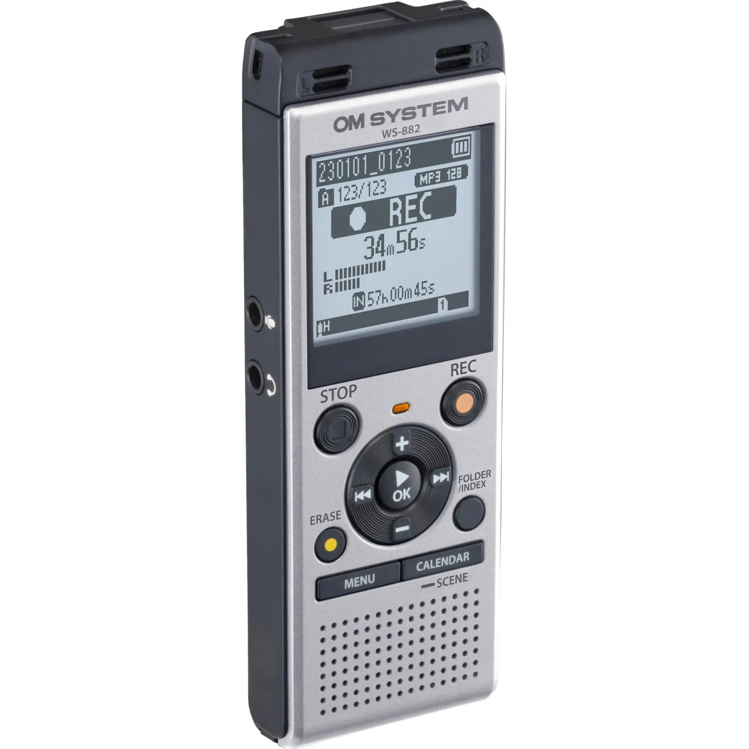 Диктофон цифровой Olympus WS-882, серебристый, 4GB, стерео - фото 6