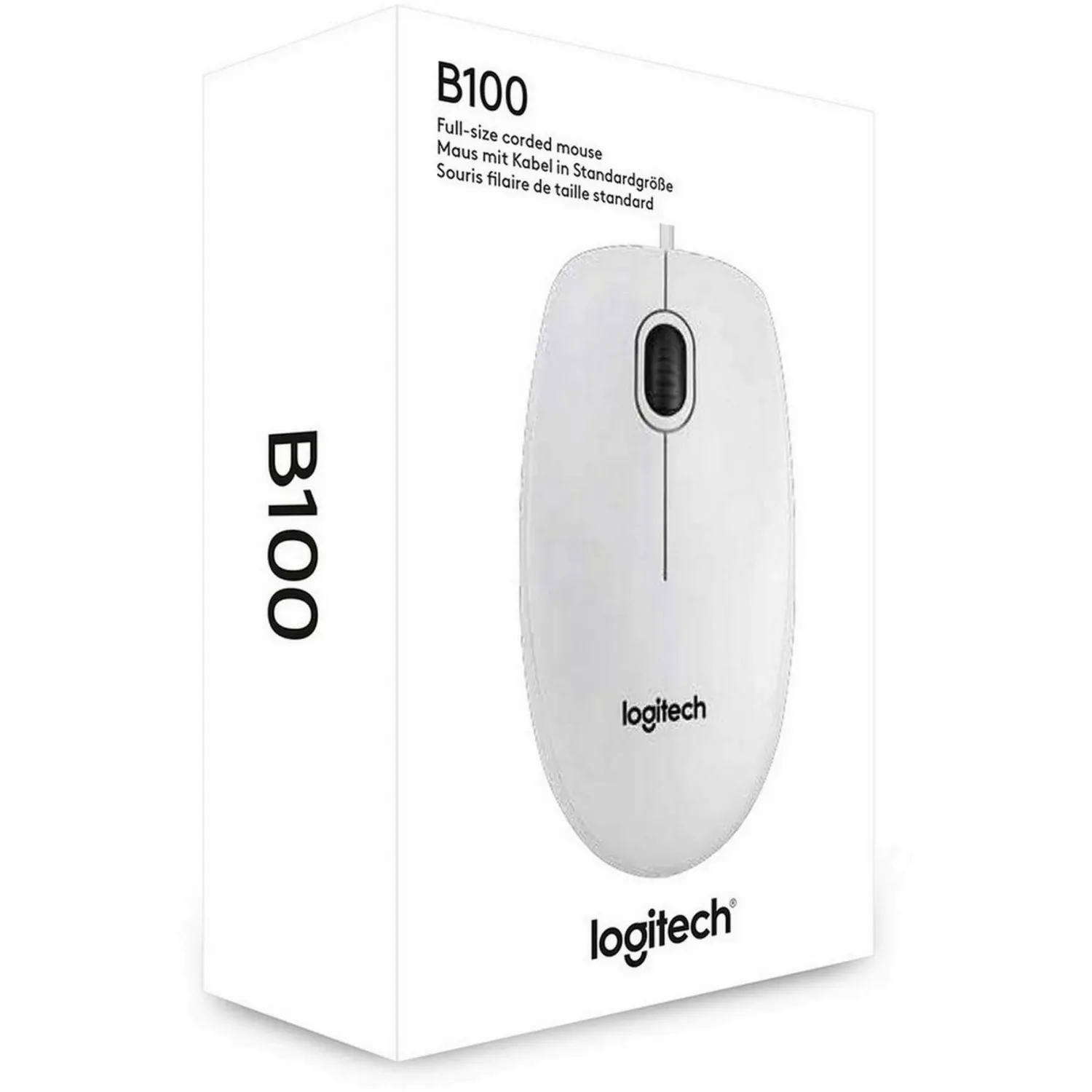 Мышь компьютерная Logitech (910-003360)Optical B100 White USB OEM - фото 6