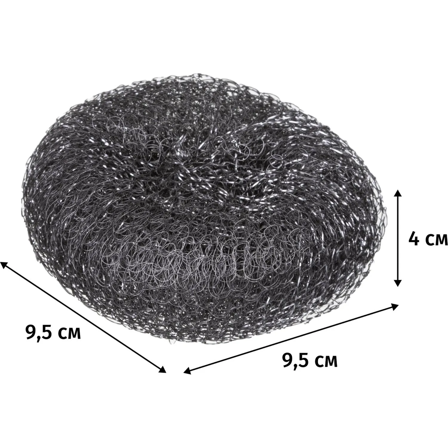 Губка-мочалка металлическая большая D=9,5см.,вес=34,8гр. PACLAN - фото 2