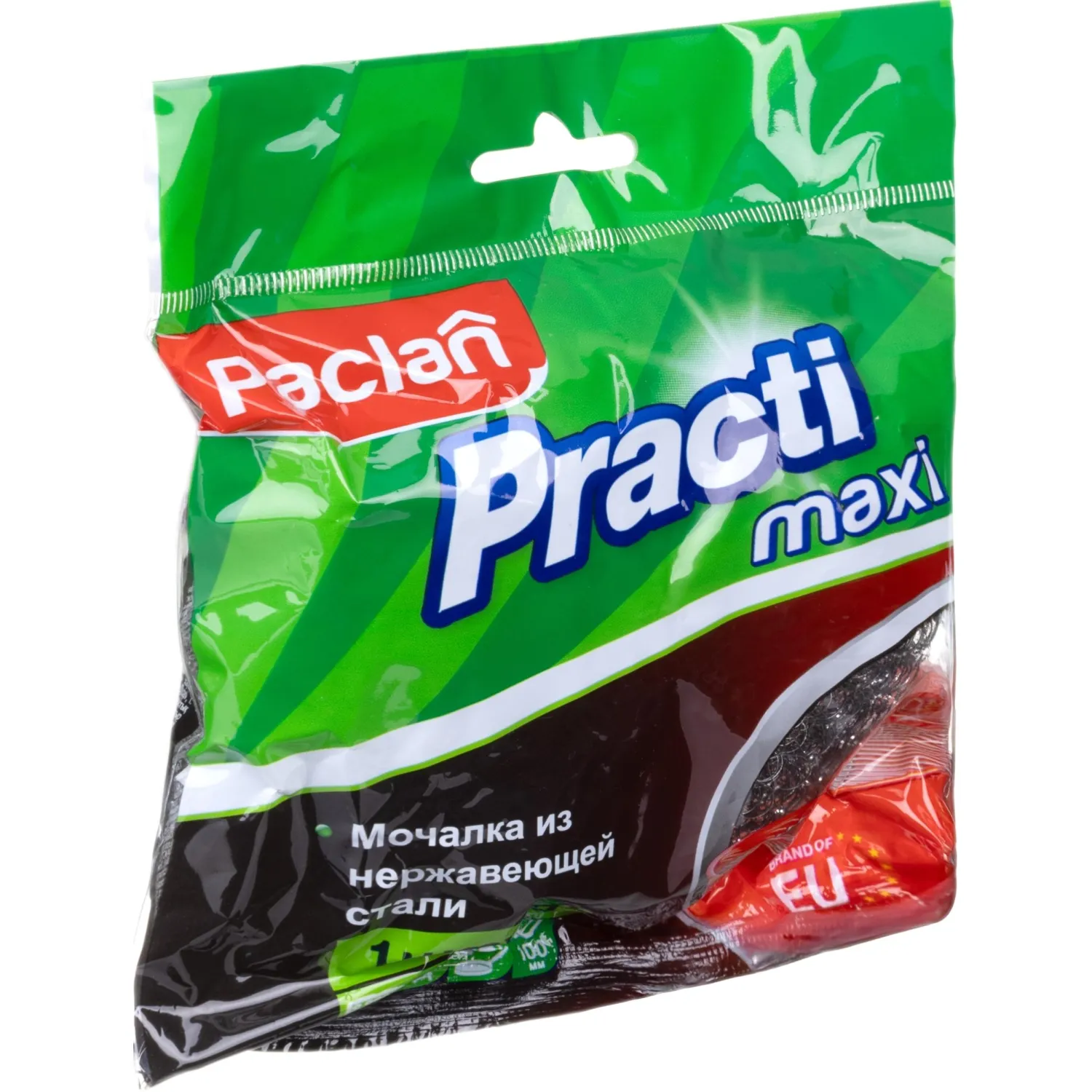 Губка-мочалка металлическая большая D=9,5см.,вес=34,8гр. PACLAN - фото 3