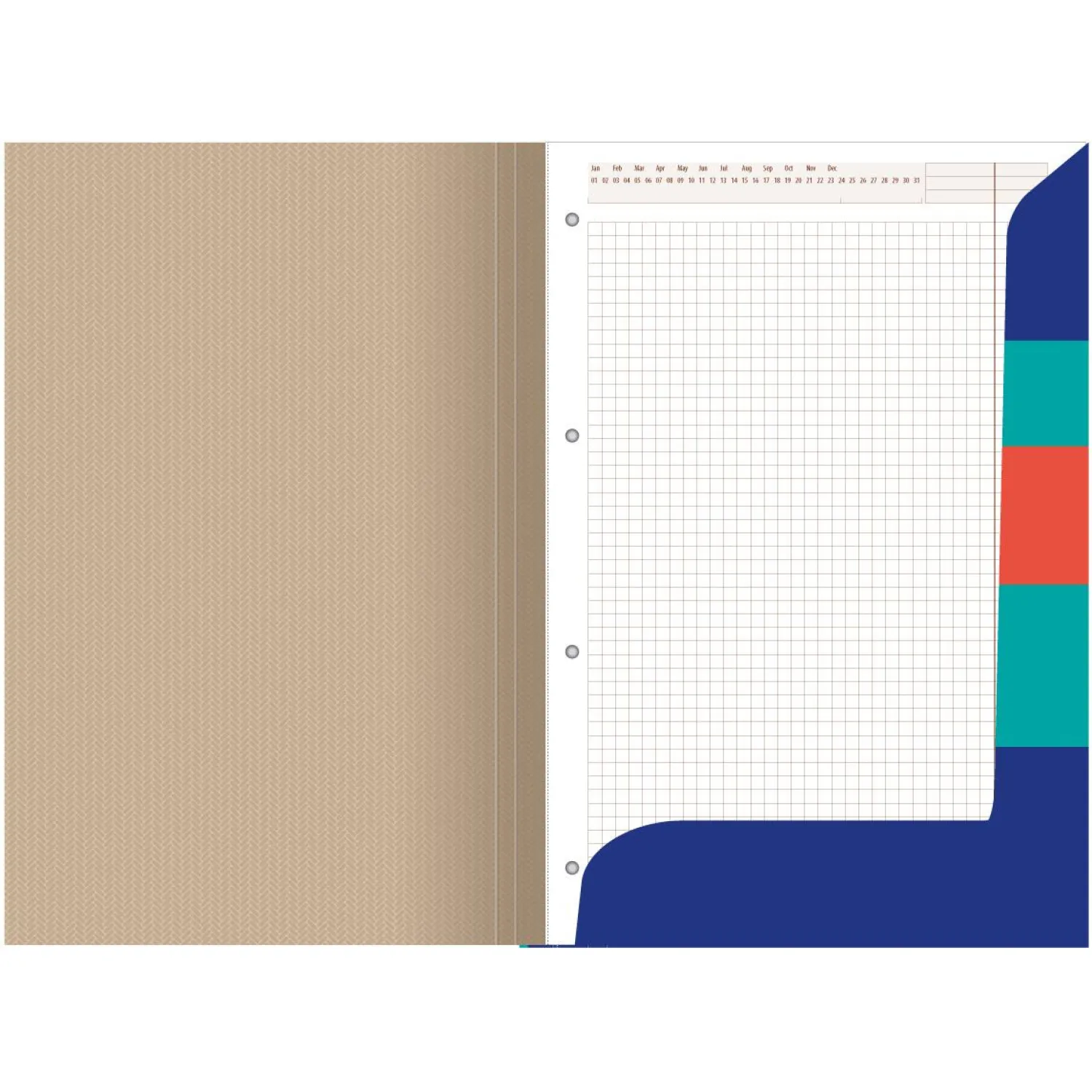 Блокнот ОФИС3 на скрепке А4 60л. клетка, картон обл. синий - фото 3