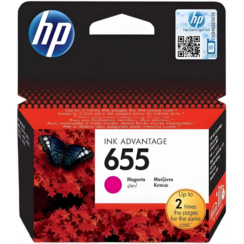 Картридж струйный HP (CZ111AE) Deskjet Ink Advantage 3525/5525/4515/4525 №655, пурпурный, оригинал. - фото 1