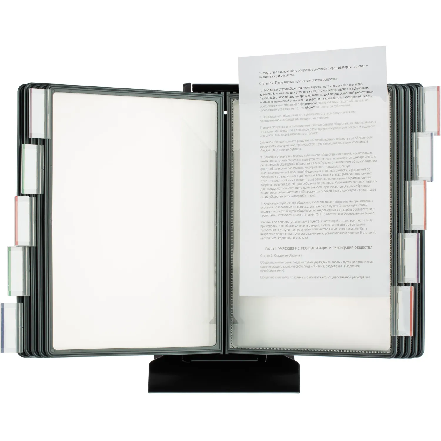 Демосистема настольная FDS016 метал. основа, 10 пан.,черный - фото 3